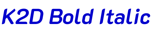 K2D Bold Italic लिपि